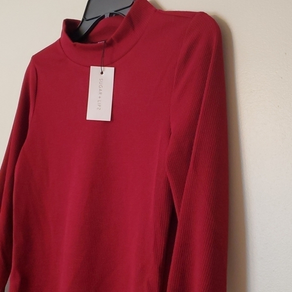 NWT Sugarlips Womem Knit sweater top - Picture 3 of 5